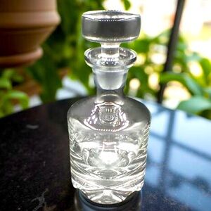 Vintage Krosno Heavy Lead Crystal Liquor Decanter with a Stopper Made in Poland